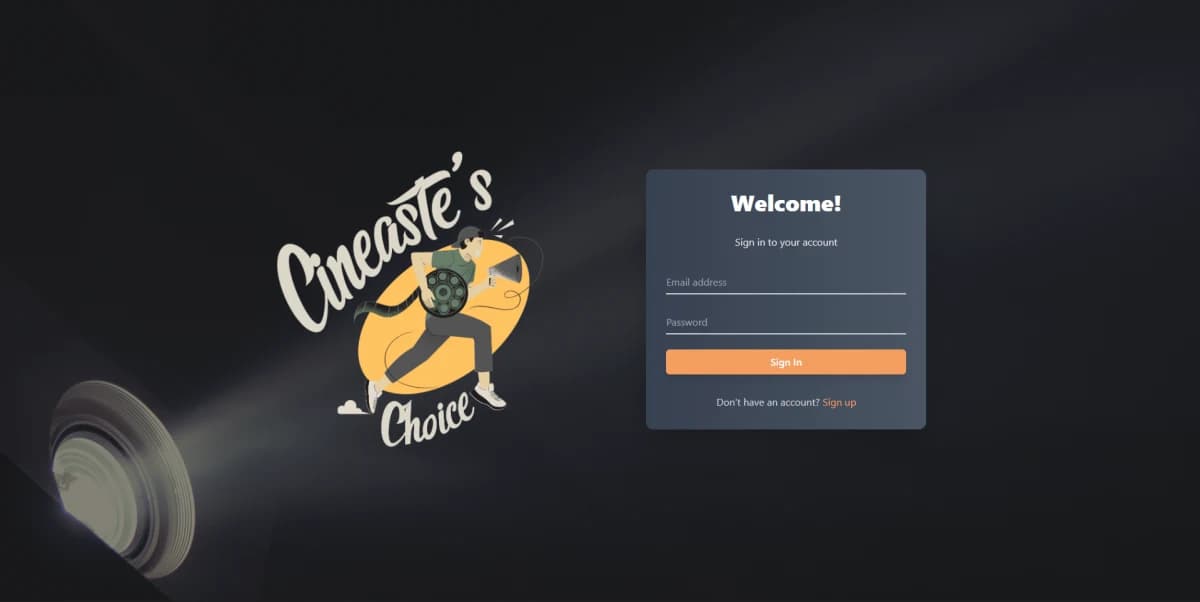 Screenshot of Cineaste's Choice